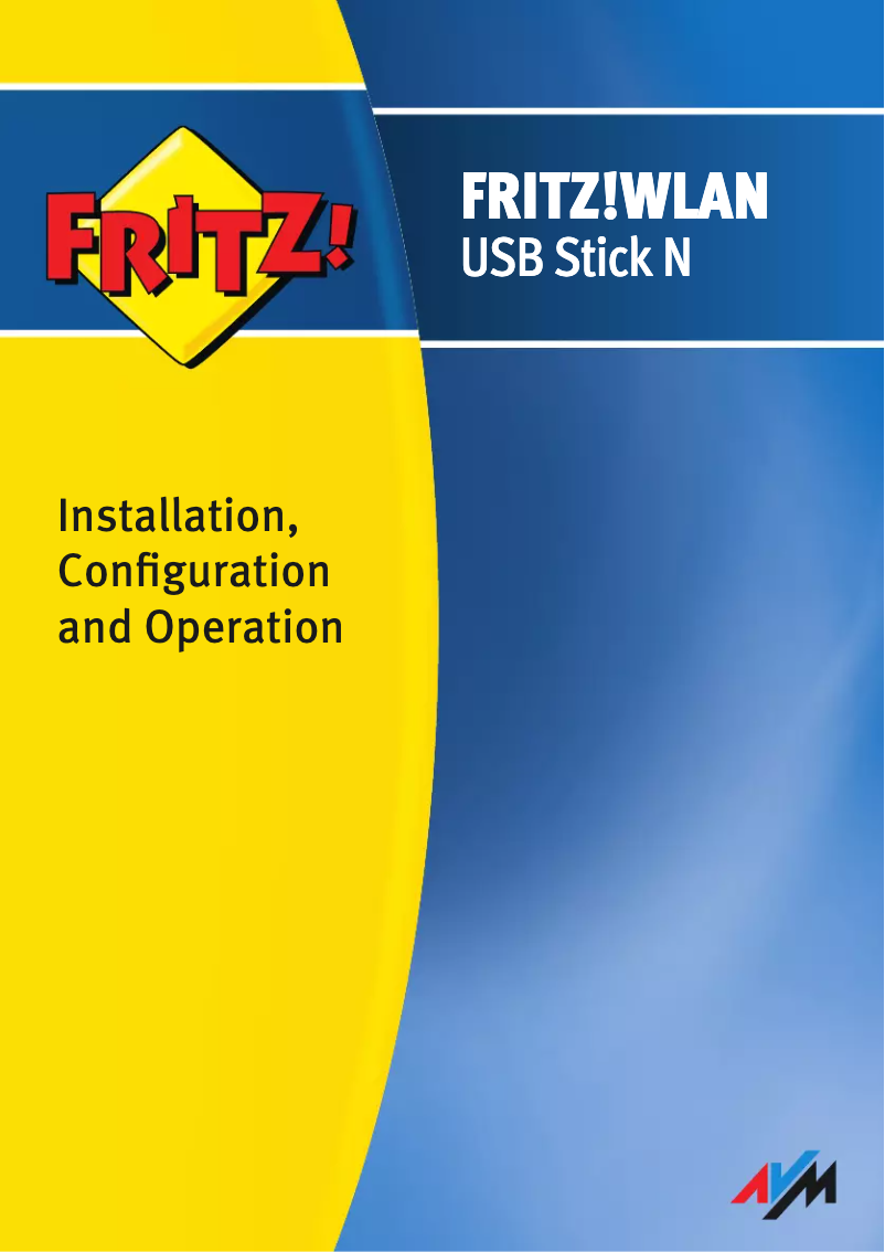 Page 1 de la notice Manuel utilisateur AVM FRITZ!WLAN USB Stick