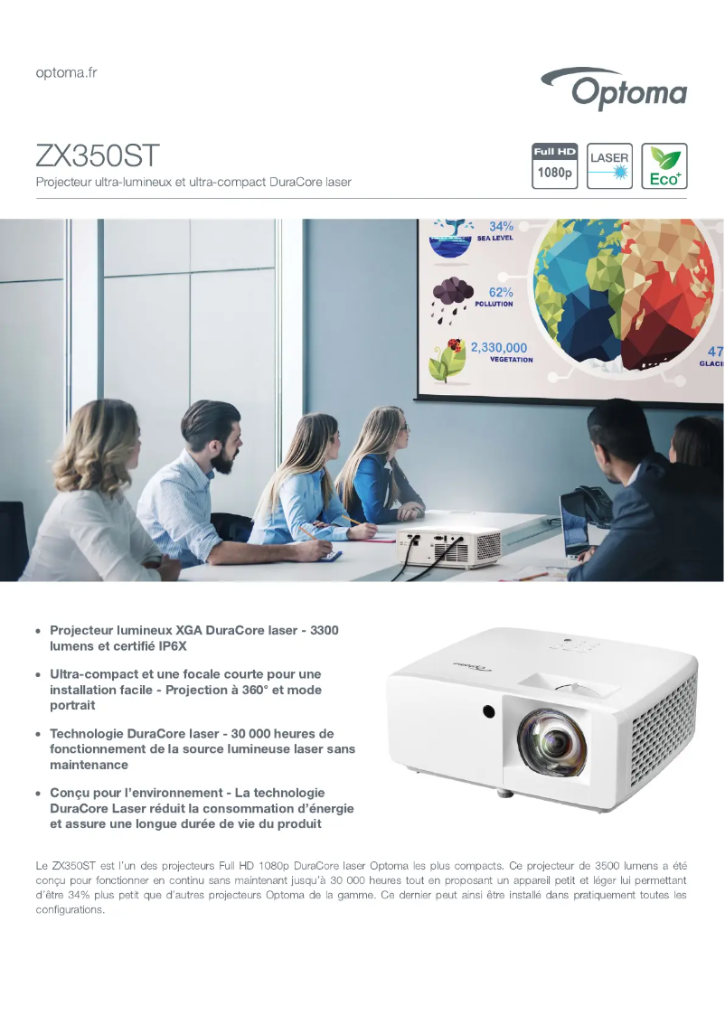 Image de la première page du manuel de l'appareil ZX350ST