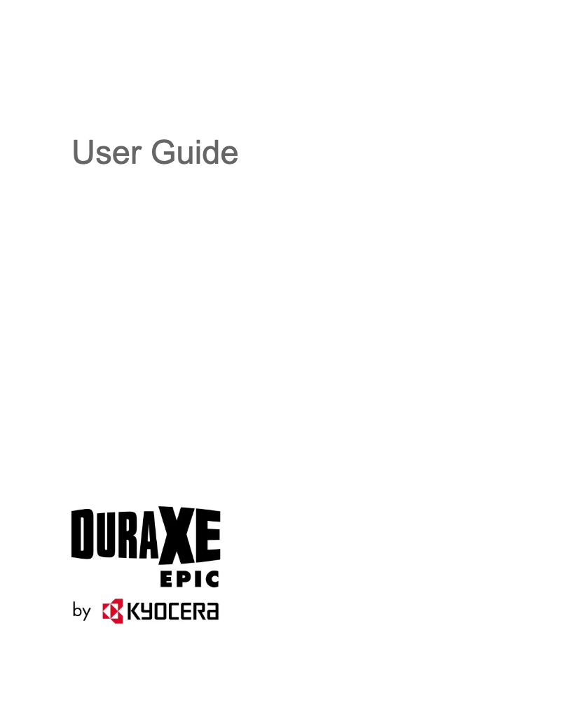 Página 1 del manual Manual de usuario Kyocera DuraXE Epic