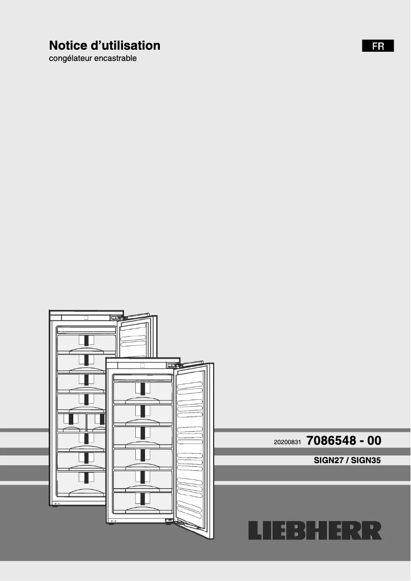 Page n°1 - Manuel utilisateur Liebherr SIGN 3576 Premium