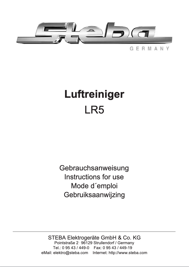 Image de la première page du manuel de l'appareil LR 5