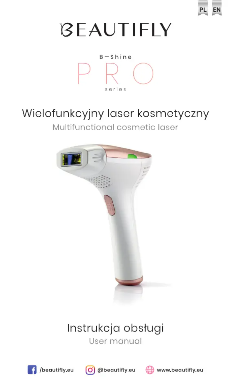 Page 1 de la notice Manuel utilisateur Beautifly B-Shine PRO