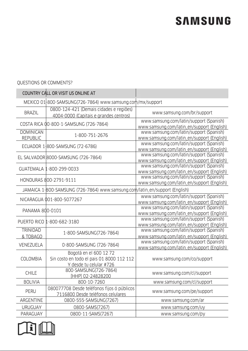 Page 1 de la notice Manuel utilisateur Samsung AR12MSSPAWQNZS