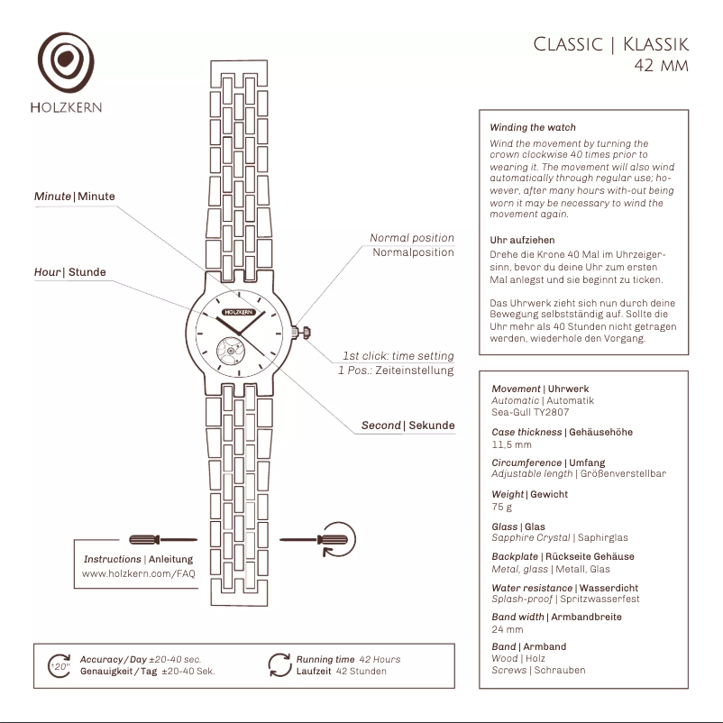 Page n°1 - Manuel utilisateur Holzkern Platon