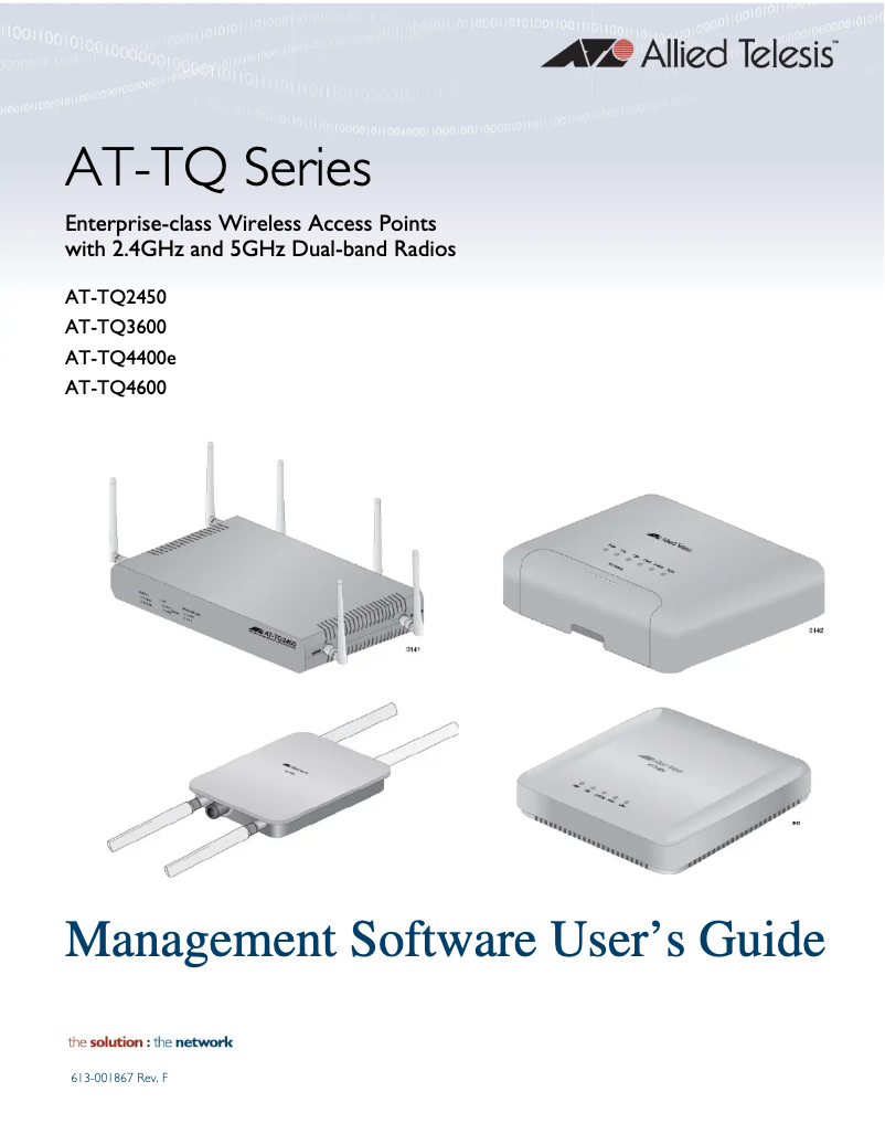 Page n°1 - Manuel utilisateur Allied Telesis AT-TQ4400e