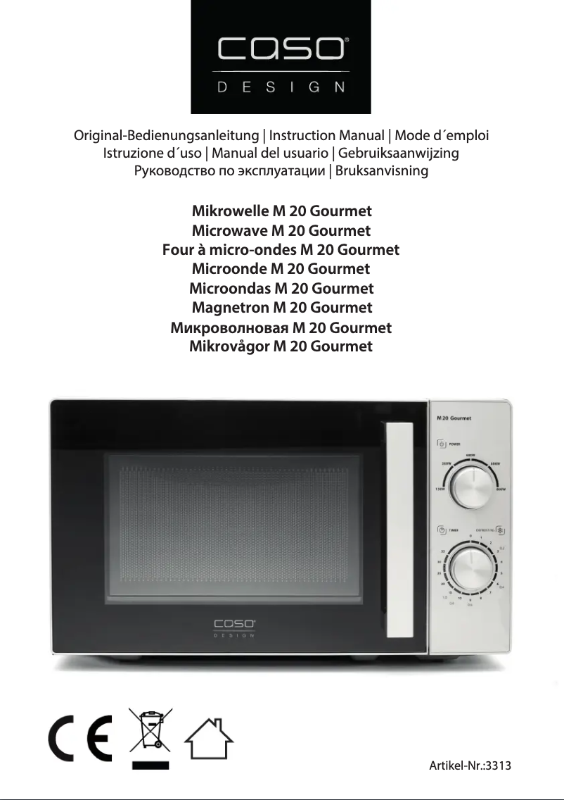 Image de la première page du manuel de l'appareil M 20 Gourmet