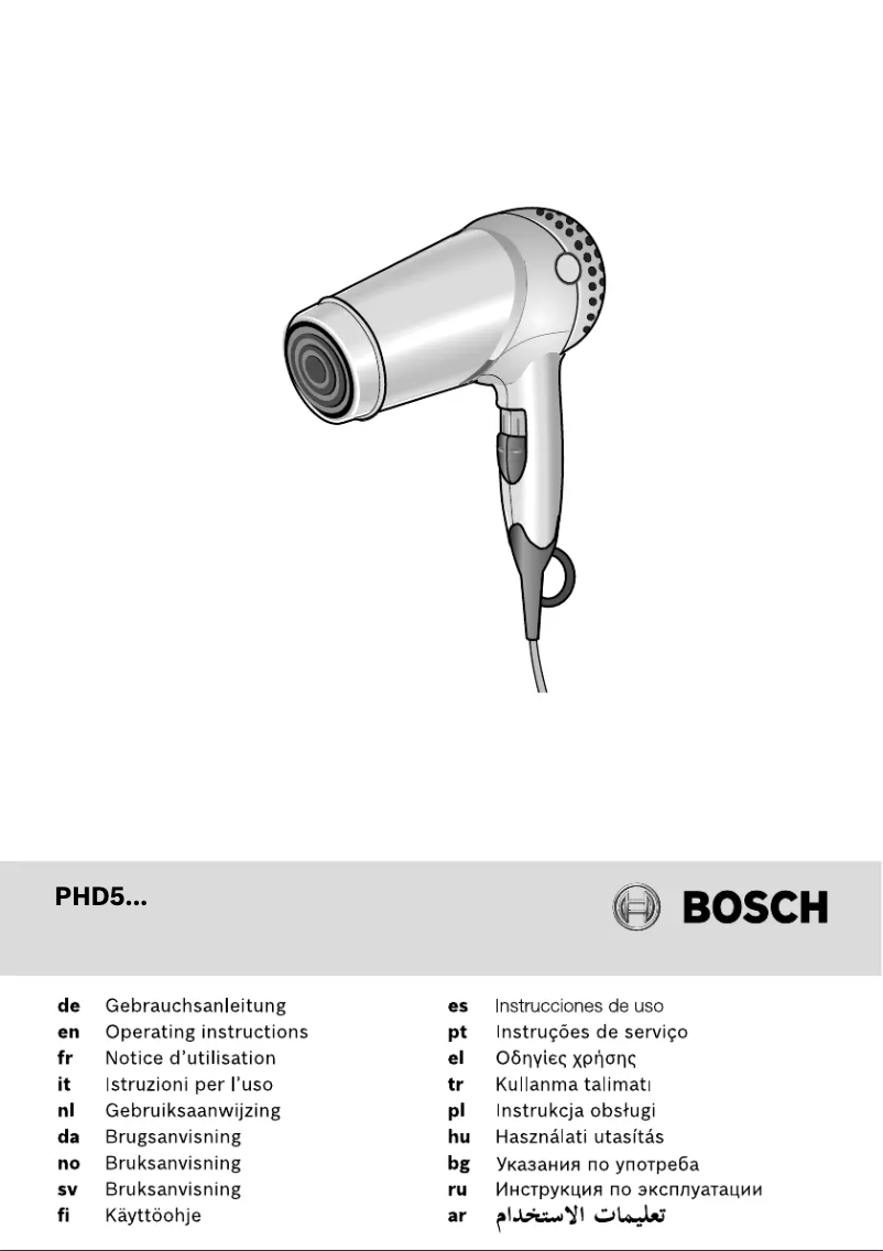 Página 1 del manual Manual de usuario Bosch PHD5980 BrilliantCare