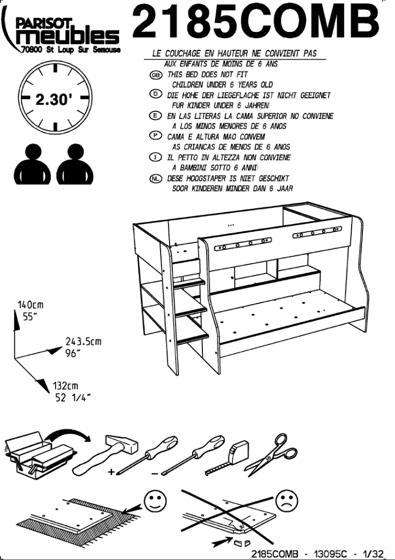 Image de la première page du manuel de l'appareil 2185COMB