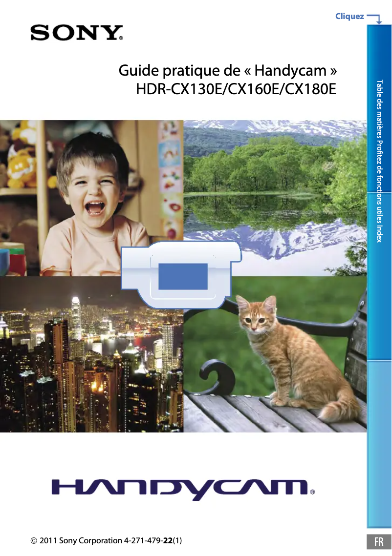 Page 1 de la notice Manuel utilisateur Sony HDR-CX160E