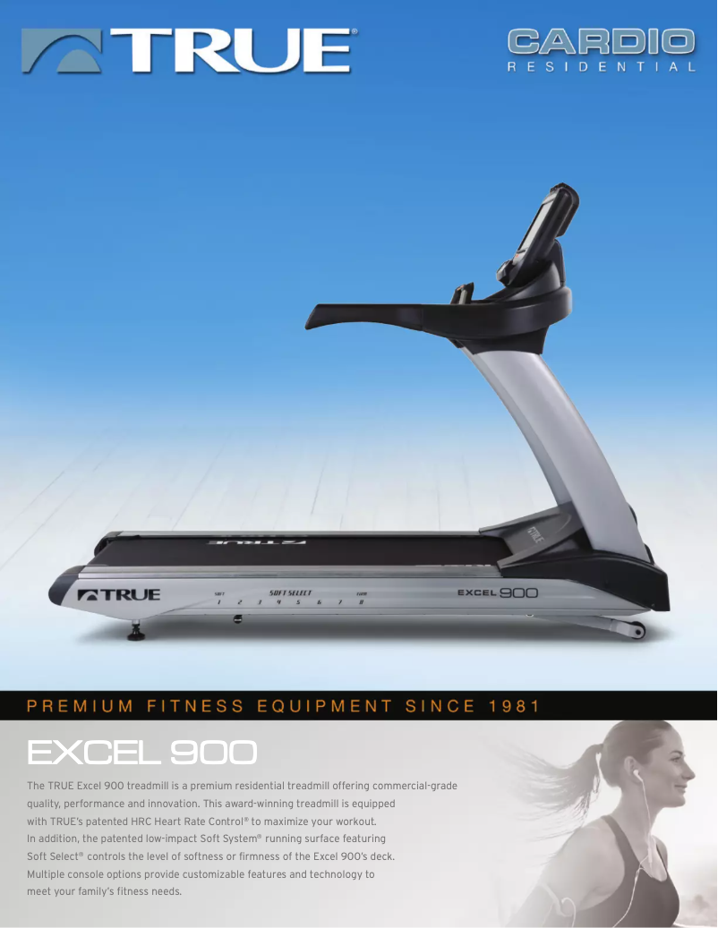 Page 1 de la notice Fiche technique True Excel 900 T