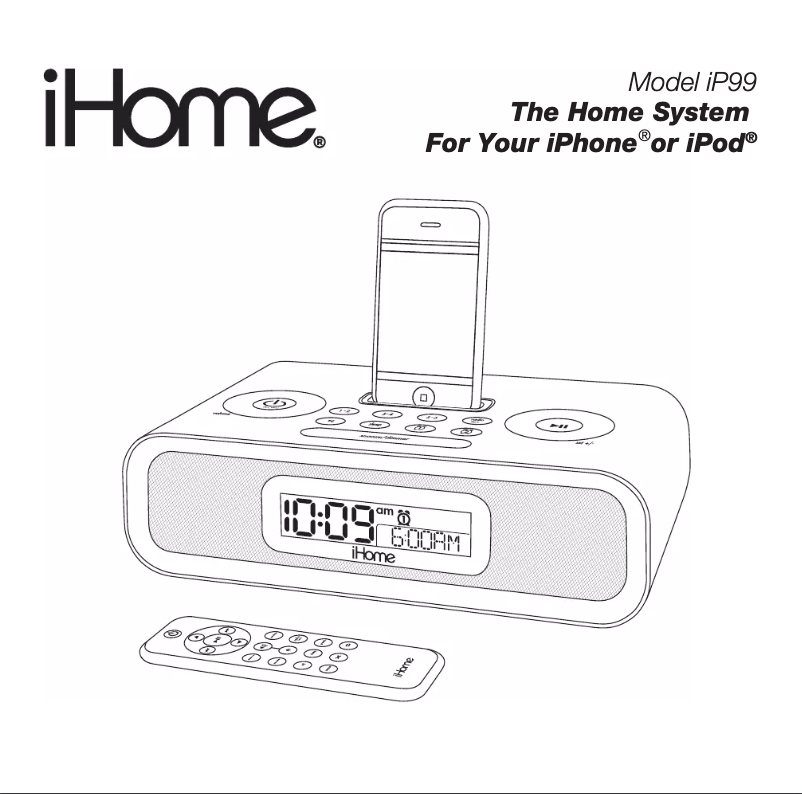 Page n°1 - Manuel utilisateur iHome IP99