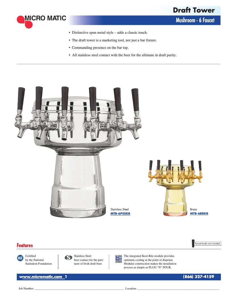 Page 1 de la notice Manuel utilisateur Micro Matic MTB-6KR