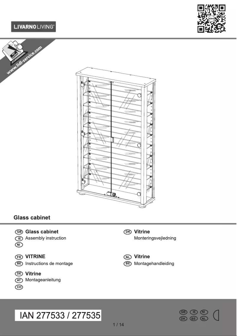 Page 1 de la notice Manuel utilisateur Livarno Lux IAN 277533