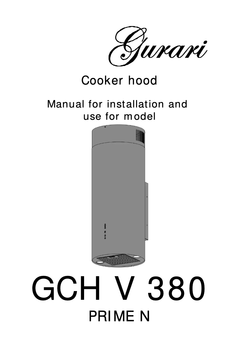 Page n°1 - Manuel utilisateur Gurari GCH V 380