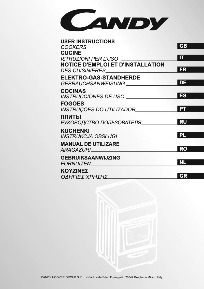 Image de la première page du manuel de l'appareil CGG6721SHW
