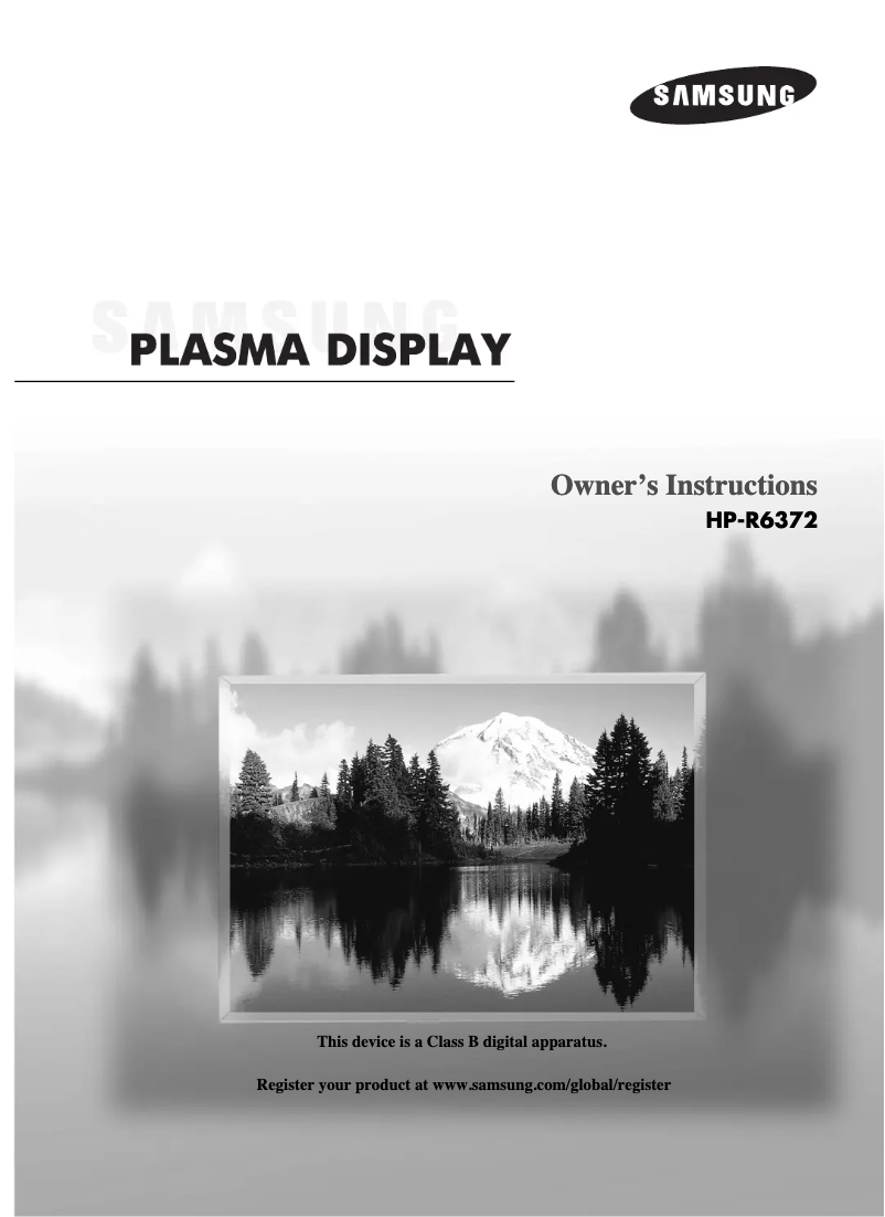 Page 1 de la notice Manuel utilisateur Samsung HP-R6372