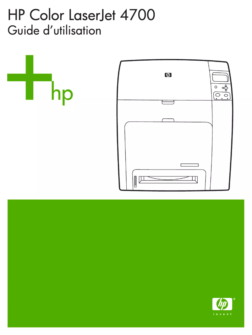 Page 1 de la notice Manuel utilisateur HP Color LaserJet 4700