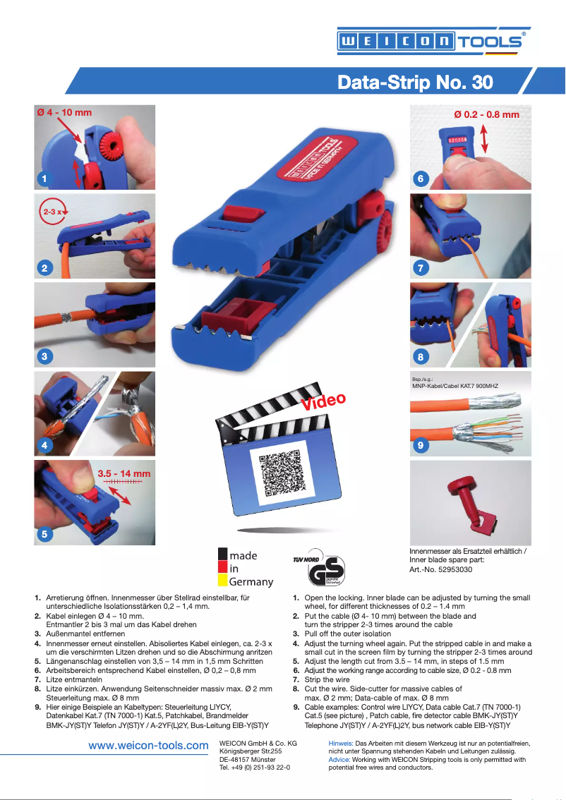Image de la première page du manuel de l'appareil Data-Strip No. 30