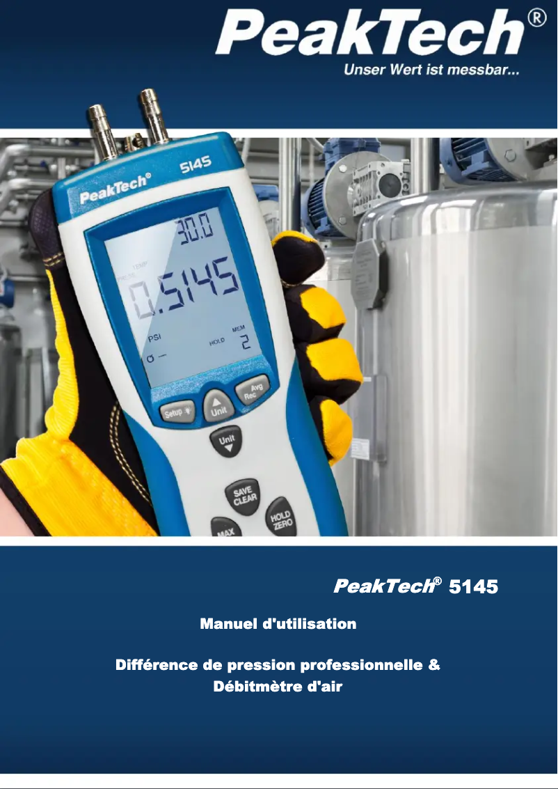 Page 1 de la notice Manuel utilisateur PeakTech 5145