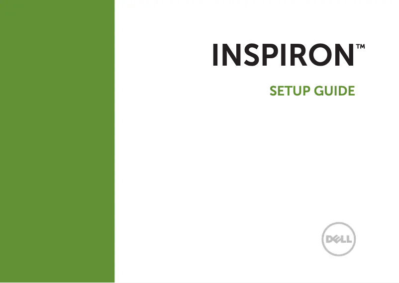 Page 1 de la notice Guide d'installation Dell Inspiron M411R