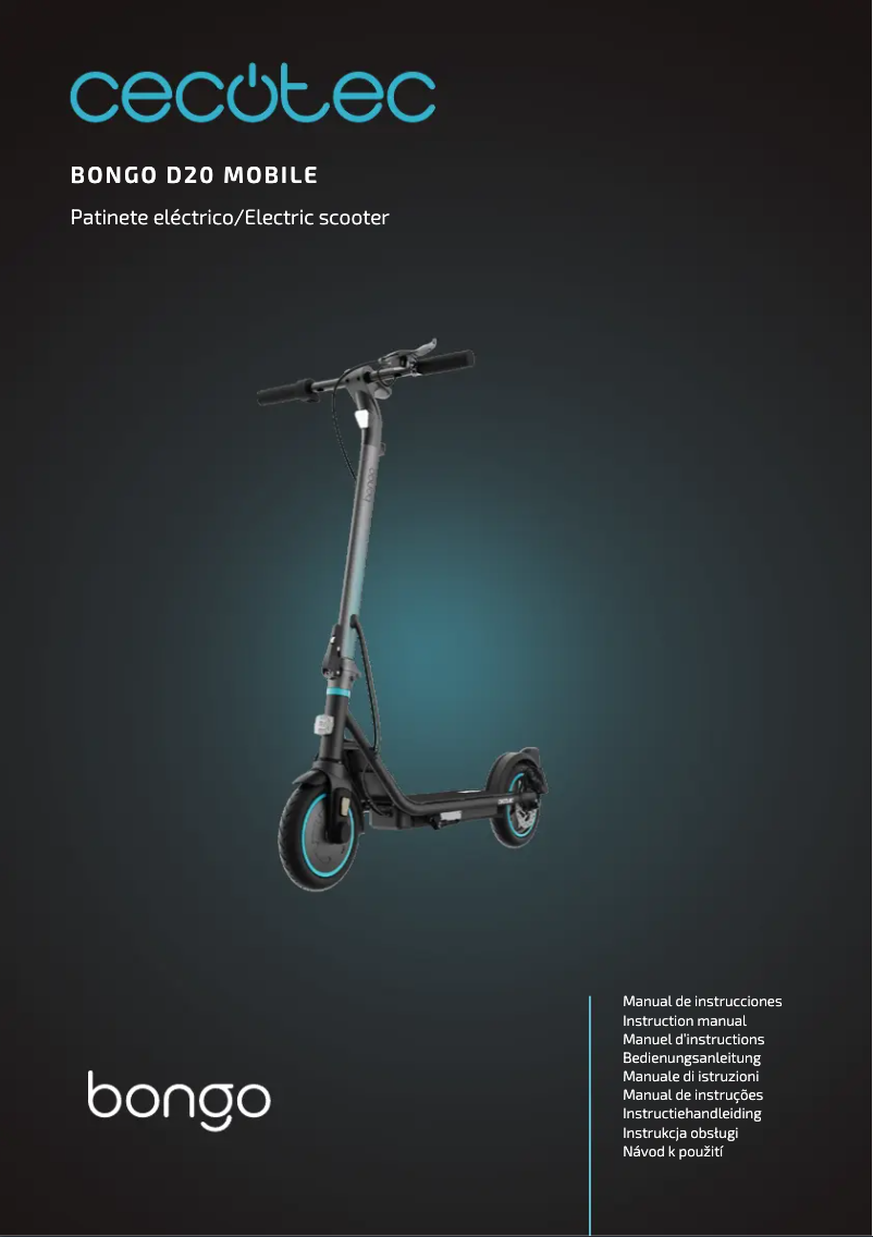Image de la première page du manuel de l'appareil Bongo D20 Mobile