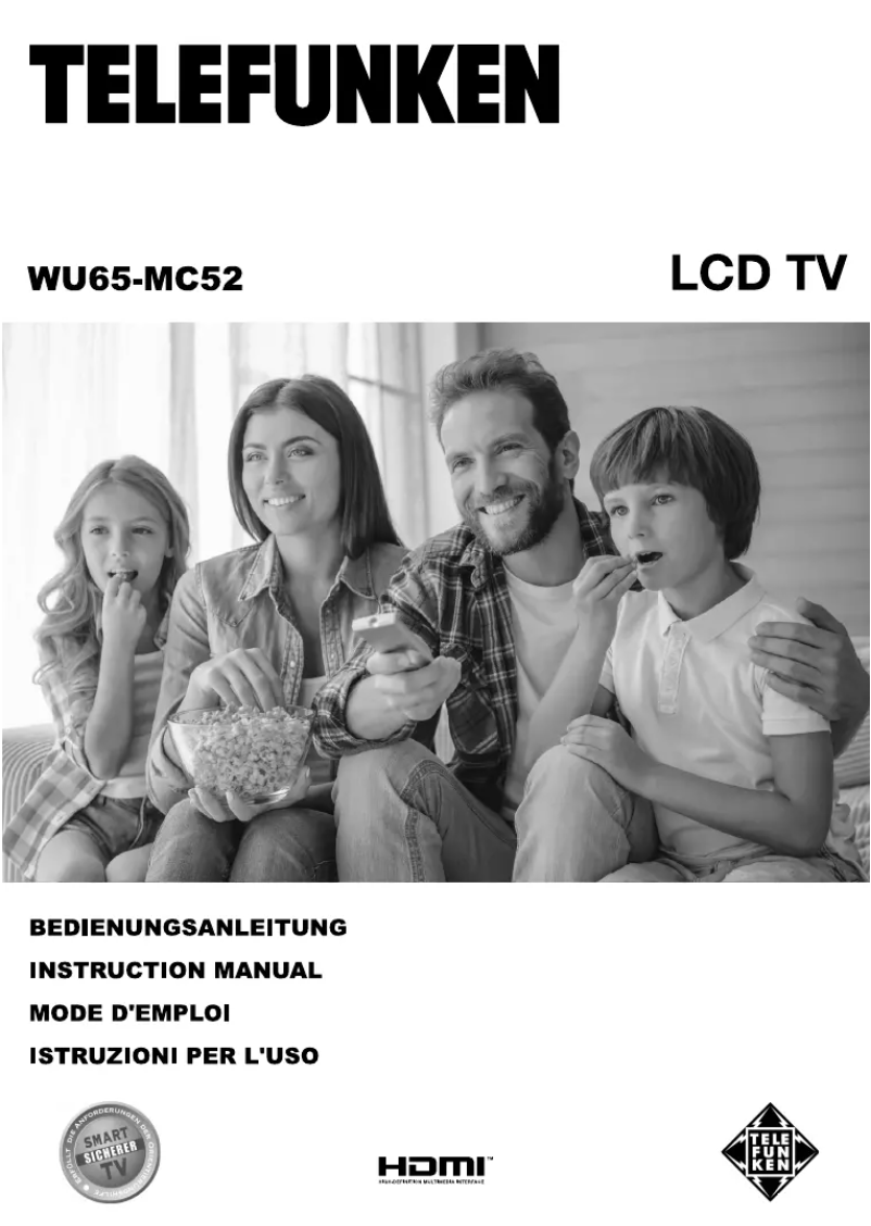 Page n°1 - Manuel utilisateur Telefunken WU65-MC52