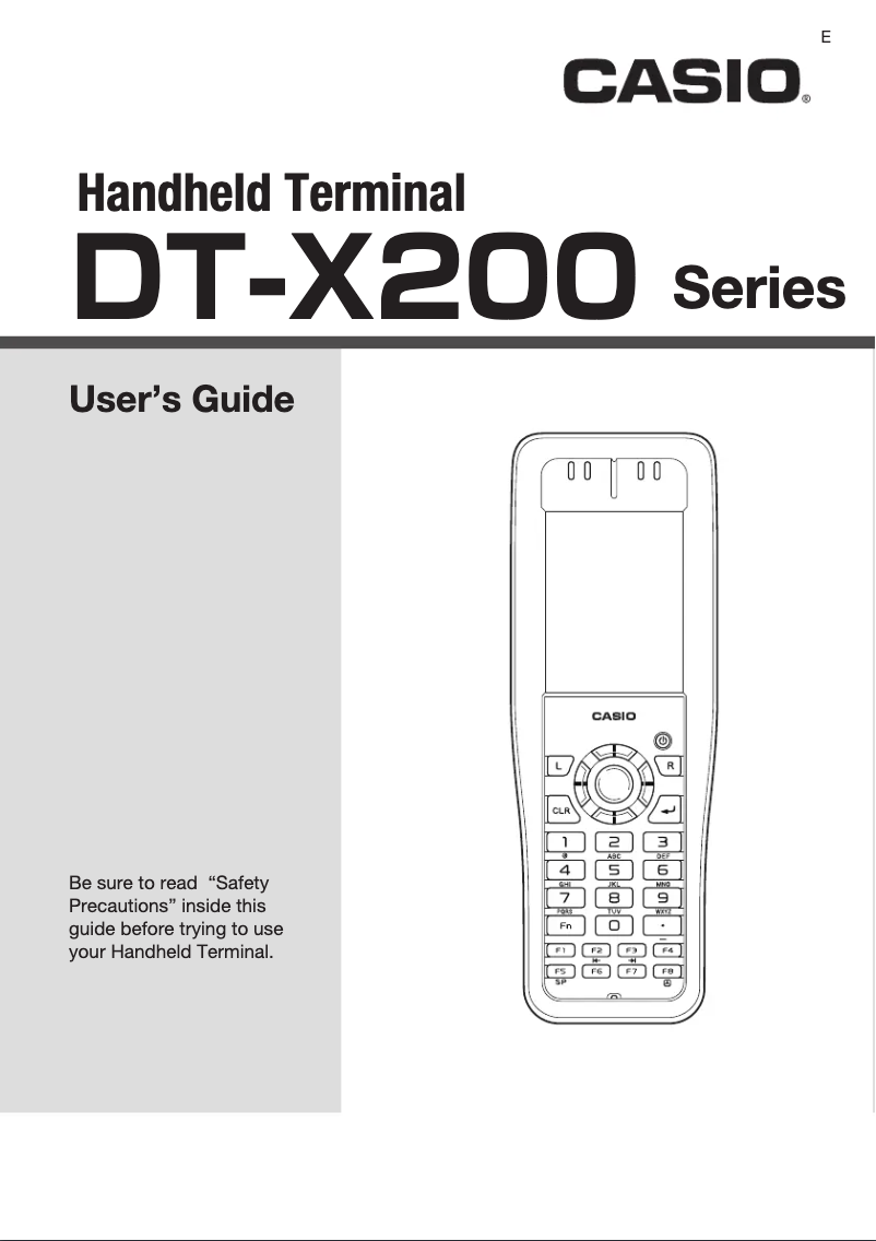 Página 1 del manual Manual de usuario Casio DT-X200