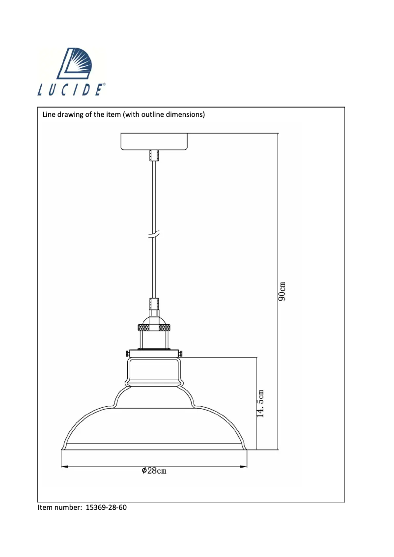 Page 1 de la notice Manuel utilisateur Lucide Doris 15369/28/60