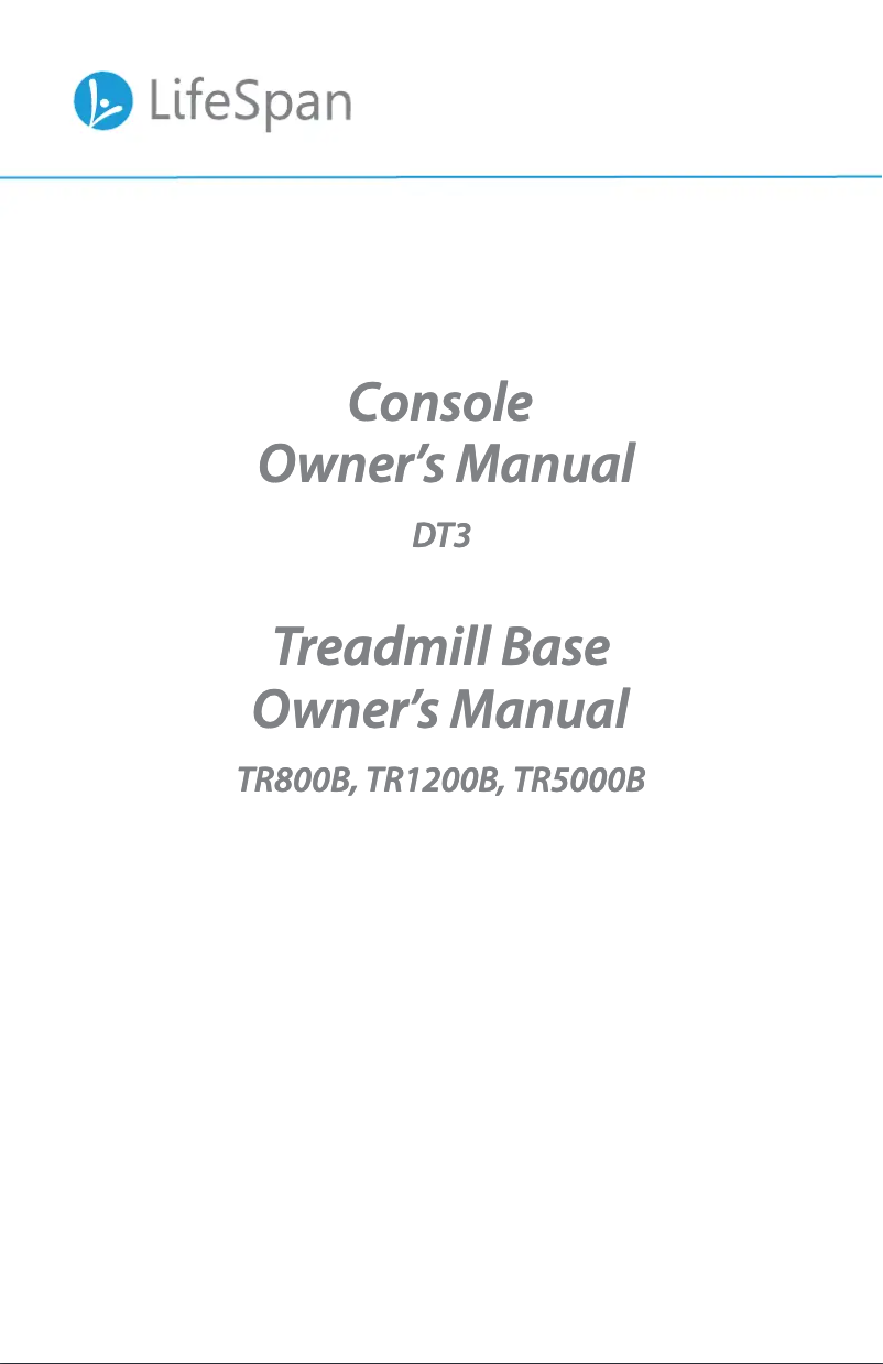 Page 1 de la notice Manuel utilisateur LifeSpan DT3