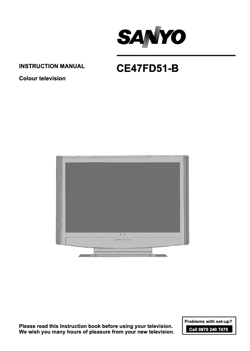 Image de la première page du manuel de l'appareil CE47FD51-B