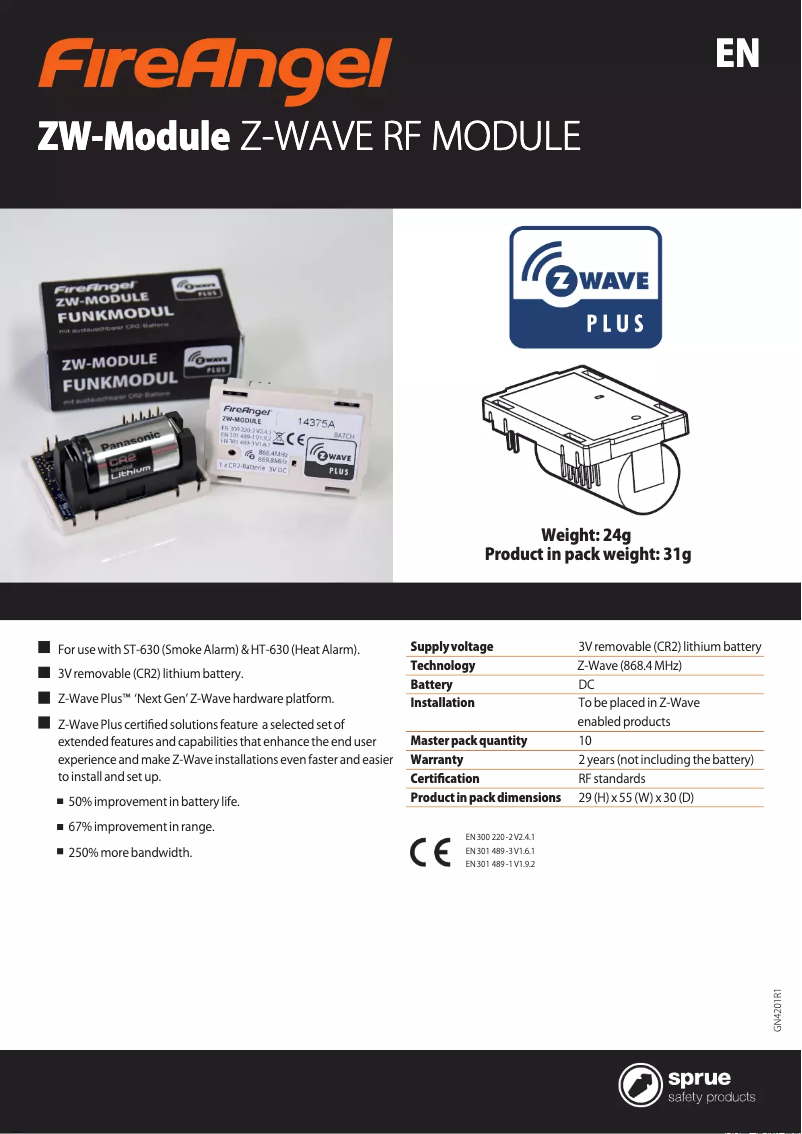 Image de la première page du manuel de l'appareil ZB-module