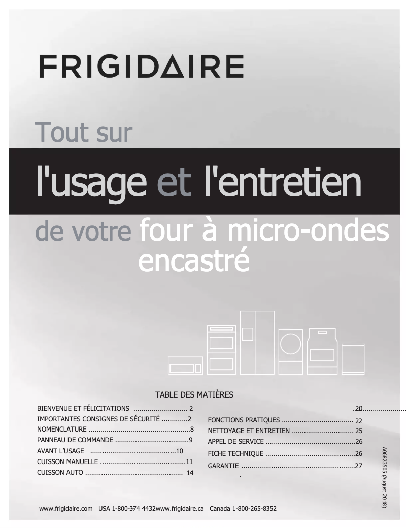 Page n°1 - Manuel utilisateur Frigidaire FGMO3067UD