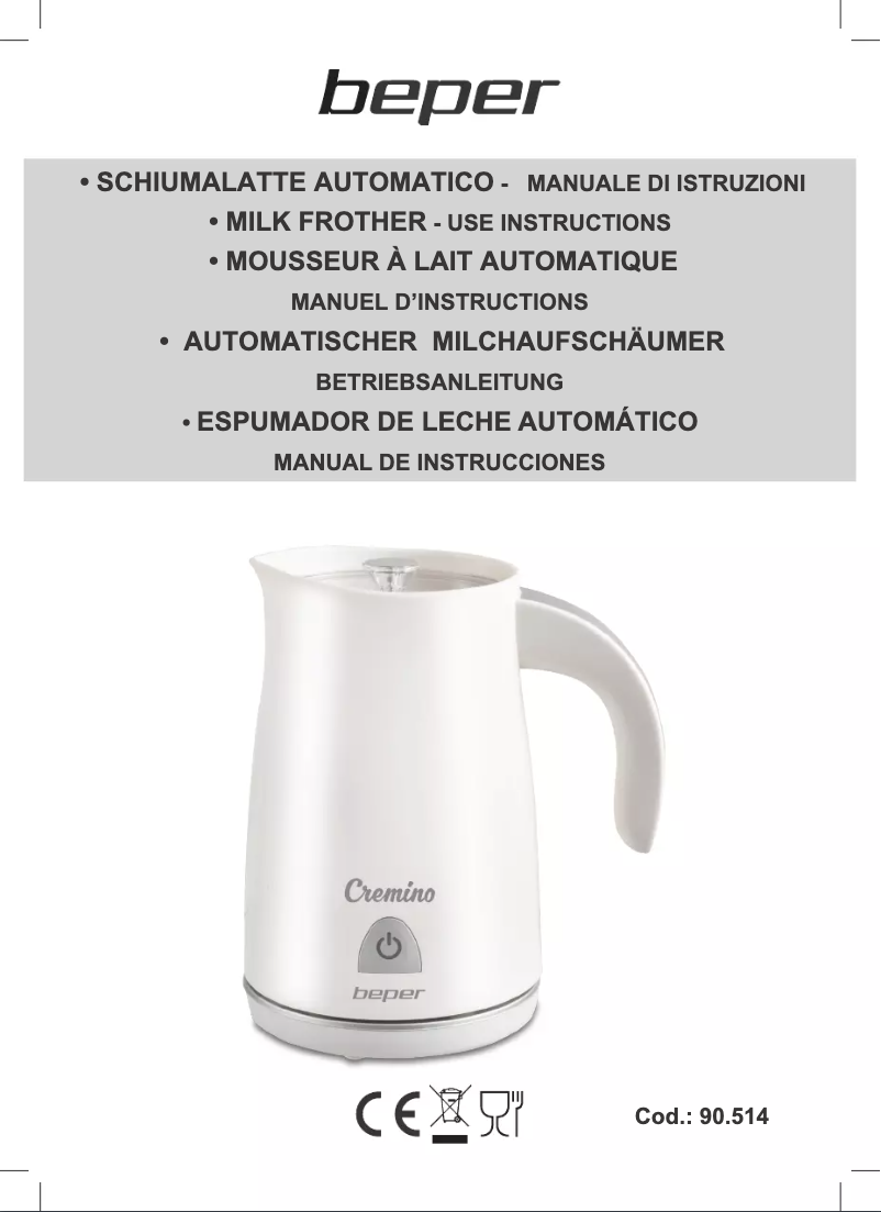 Page 1 de la notice Manuel utilisateur Beper 90.514
