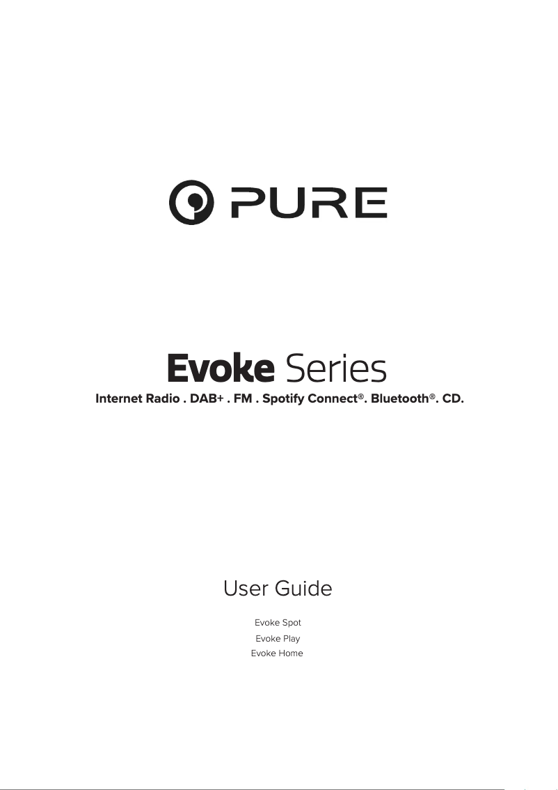 Page n°1 - Manuel utilisateur Pure Evoke Home