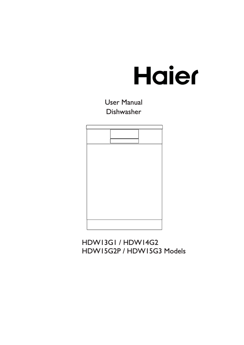Image de la première page du manuel de l'appareil HDW13G1W