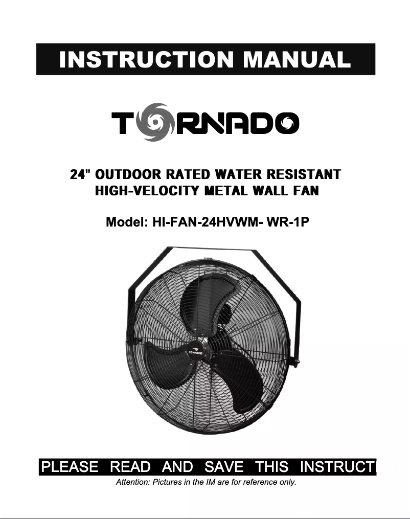 Page n°1 - Manuel utilisateur Tornado HI-FAN-24HVWM-WR-1P