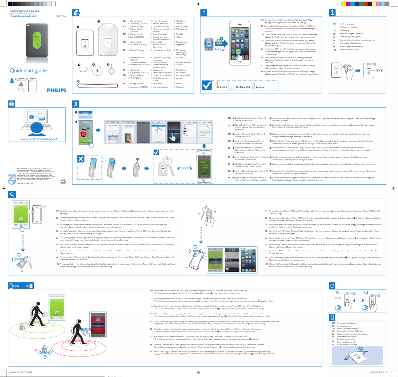 Image de la première page du manuel de l'appareil InRange Bluetooth Smart Leash AEA1000