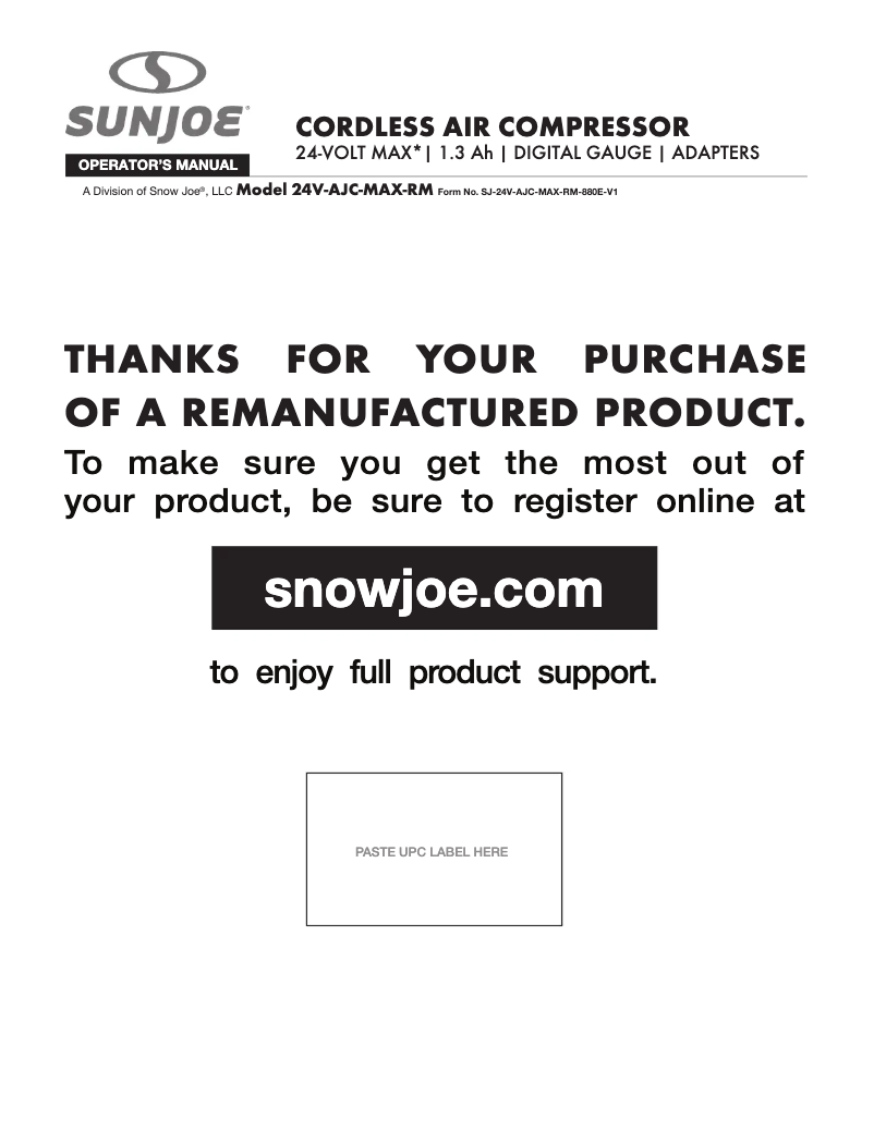 Image de la première page du manuel de l'appareil 24V-AJC-MAX-RM