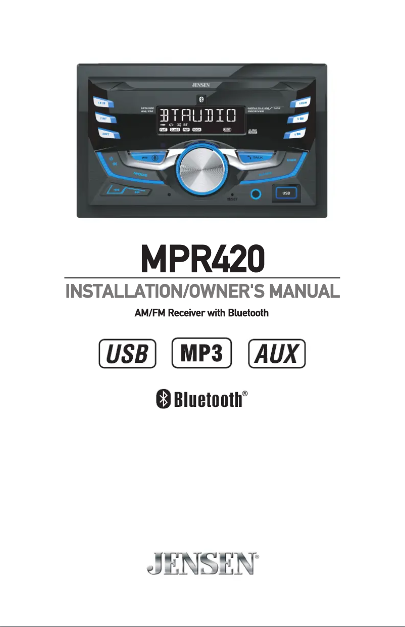 Image de la première page du manuel de l'appareil MPR420