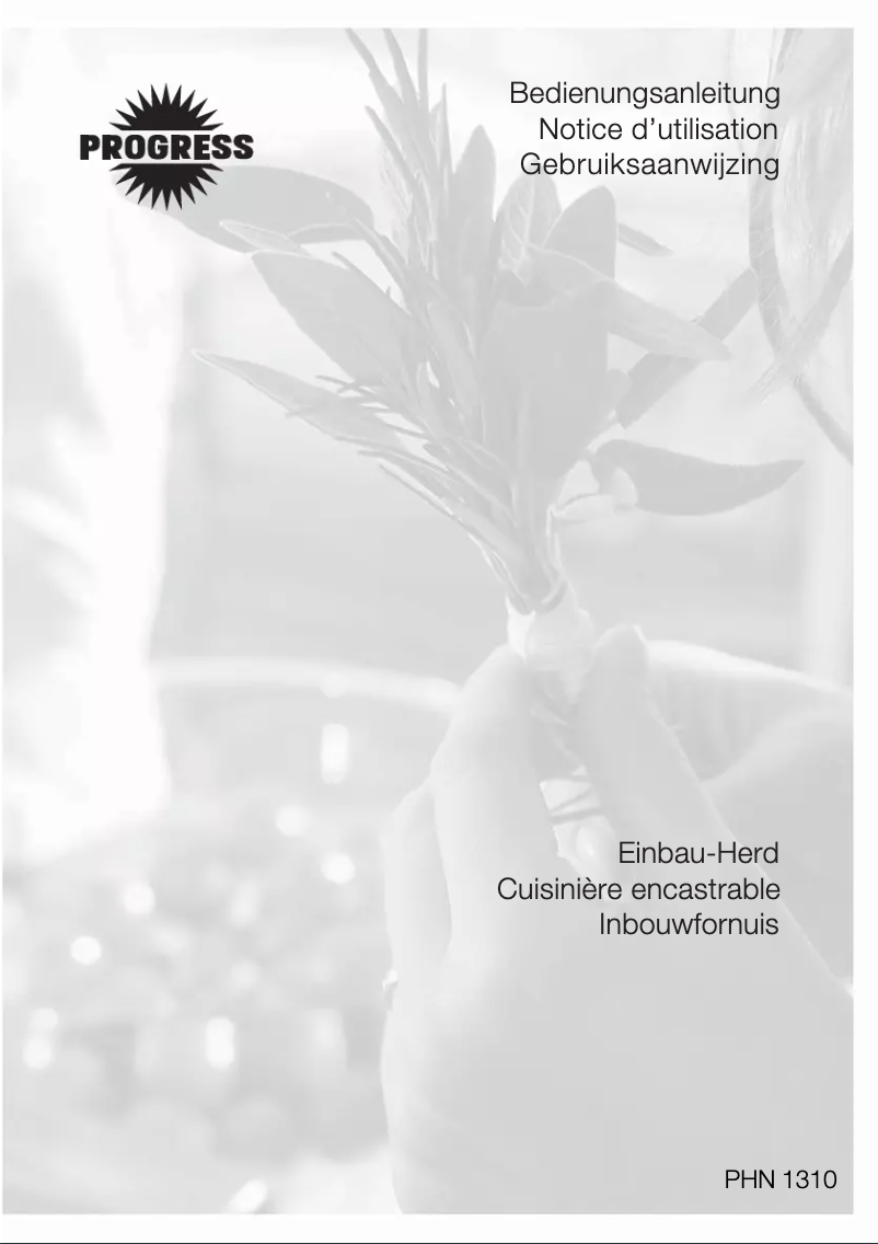 Page n°1 - Manuel utilisateur Progress PHN 1310 S