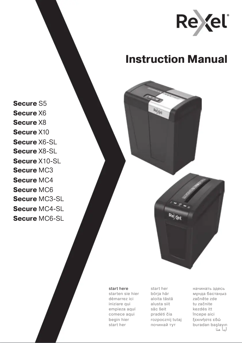 Página 1 del manual Manual de usuario Rexel Secure MC6-SL