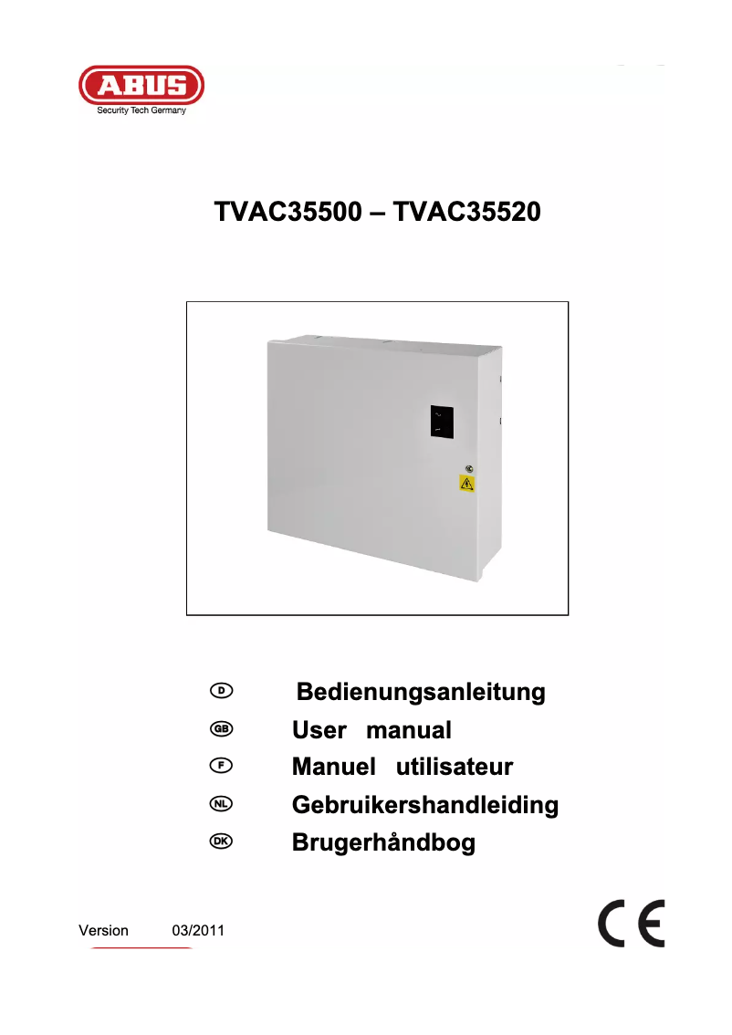 Page 1 de la notice Mode d'emploi Abus TVAC35500