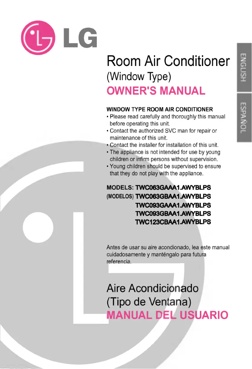 Página 1 del manual Manual de usuario LG TWC093GAAA1