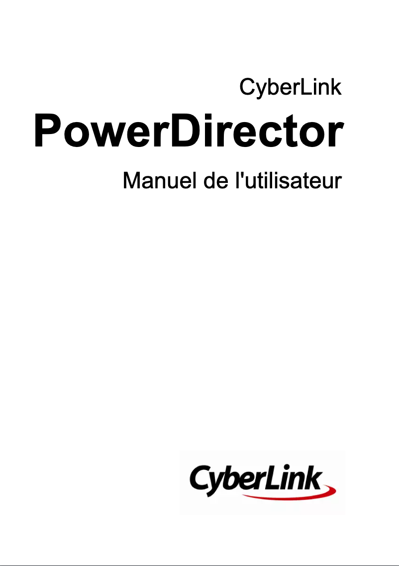 Page 1 de la notice Manuel utilisateur Cyberlink PowerDirector 12