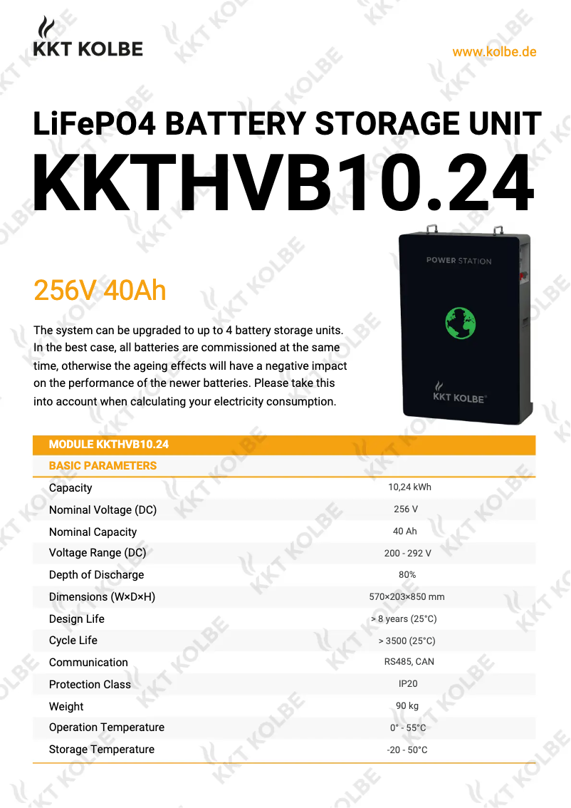 Page 1 de la notice Fiche technique KKT Kolbe KKTHVB10.24