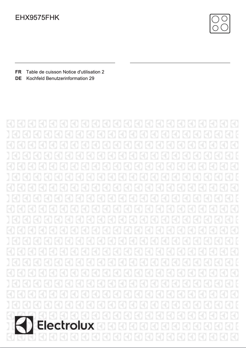 Page 1 de la notice Manuel utilisateur Electrolux EHX9575FHK