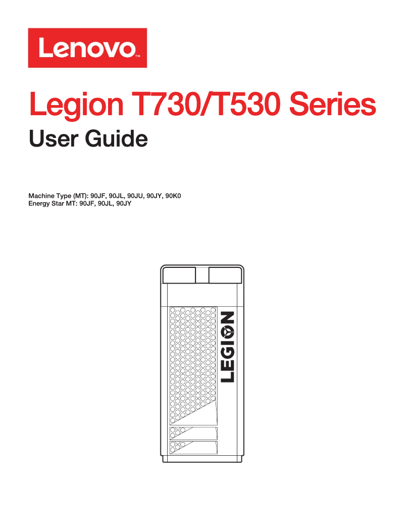 Page 1 de la notice Manuel utilisateur Lenovo Legion T730