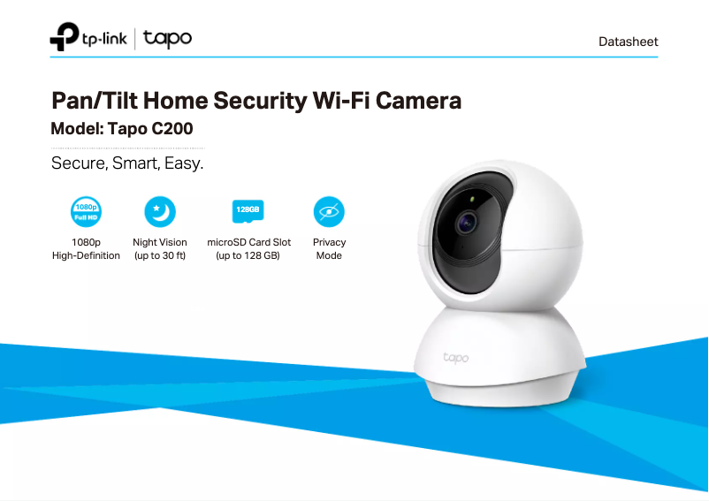 Página 1 del manual Ficha técnica TP-Link Tapo C200