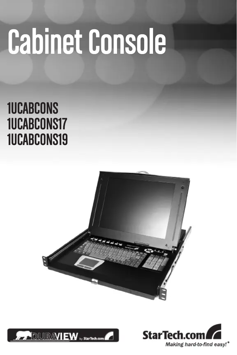 Page n°1 - Manuel utilisateur StarTech.com DuraView 1UCABCONS19