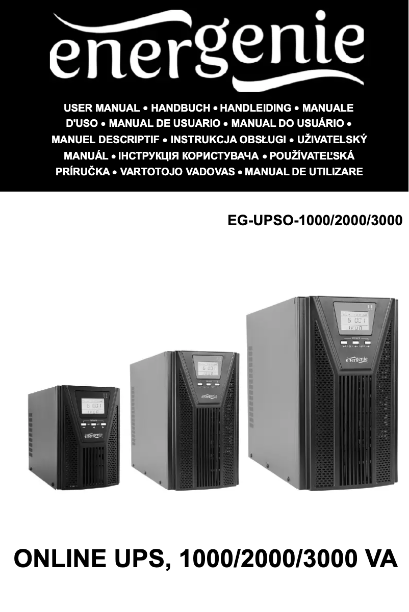 Page 1 de la notice Manuel utilisateur EnerGenie EG-UPSO-2000